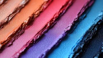 Vibrant color layers of paint create a rich texture in abstract art photo