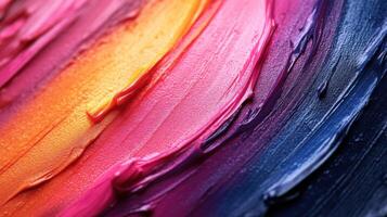 Vibrant paint strokes create a stunning abstract design in warm and cool tones for artistic inspiration photo