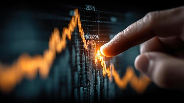 Analyzing stock market trends with a focus on increasing values and predictions for the future photo