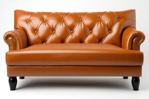 Luxurious chesterfield sofa inviting relaxation in elegant interior photo