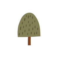 Naive simple green tree. Autumn tree vector