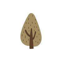 Naive simple tree. Autumn tree illustration vector