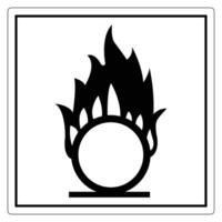 Black flame symbol in circular shape with jagged edges on white background vector