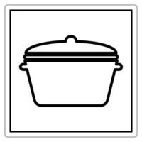 Simple Outline of Cooking Pot with Lid for Culinary and Kitchen Design Projects vector