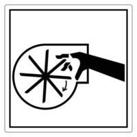 Hand Gesture Indicating Circular Motion with Arrow and Star Shape in Black and White vector