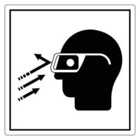 Silhouette of Head with Glasses and Arrows Illustrating Direction of Light Rays vector