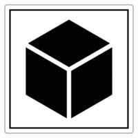 Black Cube Icon on White Background for Minimalist Design and Graphics Use vector