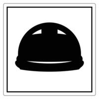 Black silhouette of a construction helmet within a square border on a white background vector