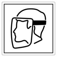Simplistic Line Art of Face with Protective Gear for Safety and Health Awareness vector