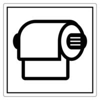 Minimalist Outline of Toilet Paper Roll Icon for Home and Office Use vector