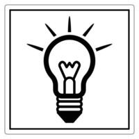 Light Bulb Icon with Radiating Rays for Creative Ideas and Inspiration vector
