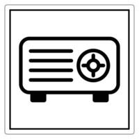 Modern Projector Icon for Presentation and Multimedia Use on Clean Background vector