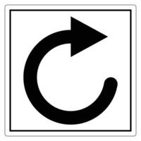 Circular arrow symbol representing refresh or reload action in user interface design vector