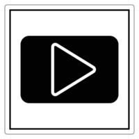 Play Button Icon in a Minimalist Style for User Interface and Media Applications vector