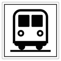 Simple Black and White Illustration of a Train on Tracks in Minimalist Design vector
