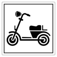 Silhouette of a Vintage Scooter with Single Seat and Simple Design vector