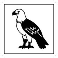Black and White Illustration of a Majestic Hawk Perched with an Intense Expression vector