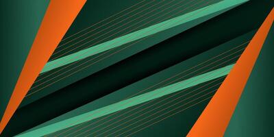 Bright paper cut abstract background with combination of green and orange checkered pattern with soft color gradient in the background. Eps10 vector