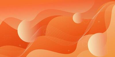 Abstract wave orange gradient colorful background. Simple wave trendy geometric line pattern design. Eps10 vector