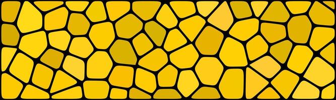 Golden mosaic tile pattern with dark grout lines, creating an abstract, textured background. vector