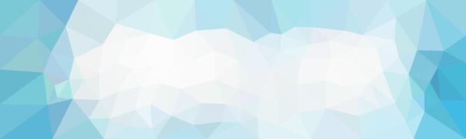 A cool and airy abstract design featuring a mosaic of light blue and white polygonal shapes, creating a crystalline and geometric texture. vector