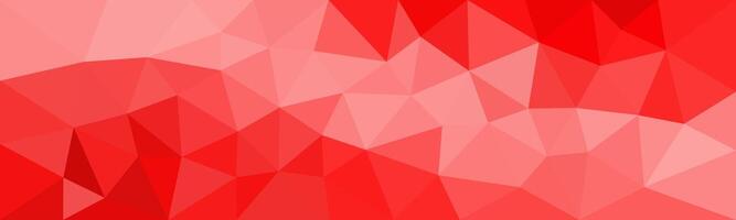 Vibrant red low-poly background with abstract triangular shapes and gradient tones, creating a dynamic and modern geometric texture. vector