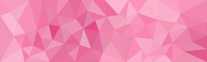 Pink polygonal mosaic background with varying shades creating a textured, abstract, and vibrant geometric design. vector