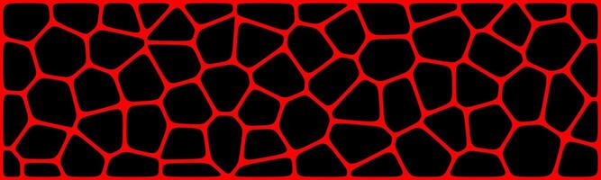 Abstract black and red mosaic pattern with irregular geometric shapes resembling a giraffe or stained glass texture. vector