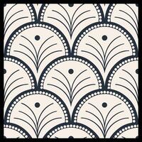 a black and white pattern with a circular design vector