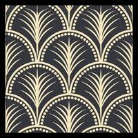 an art deco style wallpaper with a black and white design vector
