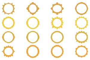 Collection of Brand Frame Icon Set Design vector