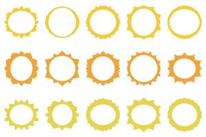 Colorful Brand Frame Icon Set Design vector