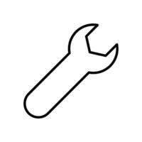 Wrench simple icon vector