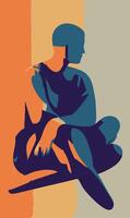 A man sitting on a chair with his arms crossed vector
