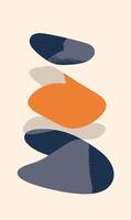 An abstract illustration of a stack of rocks vector