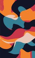 Abstract background with waves and shapes vector