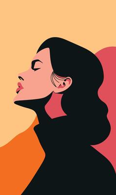 A woman with her head up and her earrings in her ear