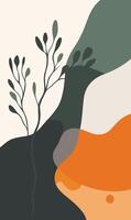 A poster with a tree and a rock vector