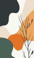 Abstract background with tree and leaves vector