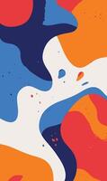 Colorful abstract background with a blue, orange and red design vector