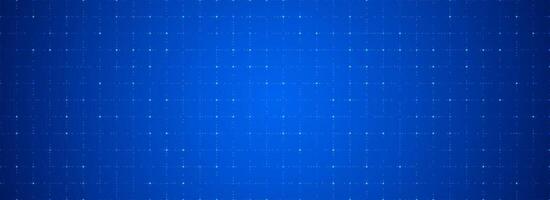 Blue glowing dot grid background. Dotted tech square network backdrop. Abstract checkered dashboard pattern for science, technology, business, healthcare, medicine design template. vector