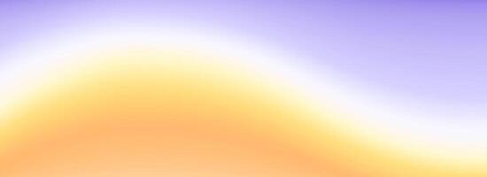 Calm beach gradient background. Abstract ocean coast concept. Smooth wavy seaside line backdrop. Blurred pastel light purple and yellow wave wallpaper. Soft summer shore gradient banner vector