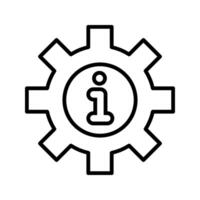illustration of information settings cogwheel and info icon vector
