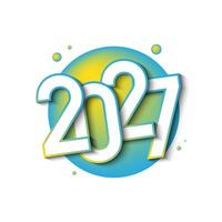 2027 new year template design. vector