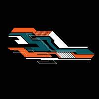 design of car body wrapping stickers with a combination of green and white orange vector