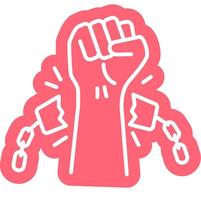 Emancipation freedom outline colour style vector