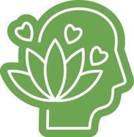 Mental health recovery outline colour style vector