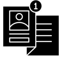 ballot paper solid style vector