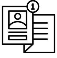 ballot paper outline style vector