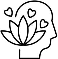 Mental health recovery outline style vector